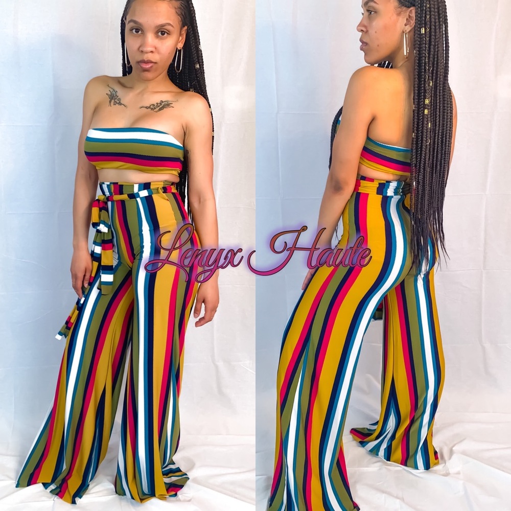 Multi-Color High Waist Pant Set